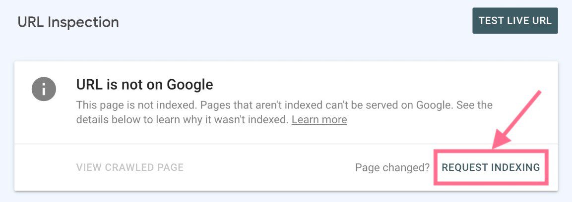 Google Search Console URL Inspection Indexing -The Digital Maze