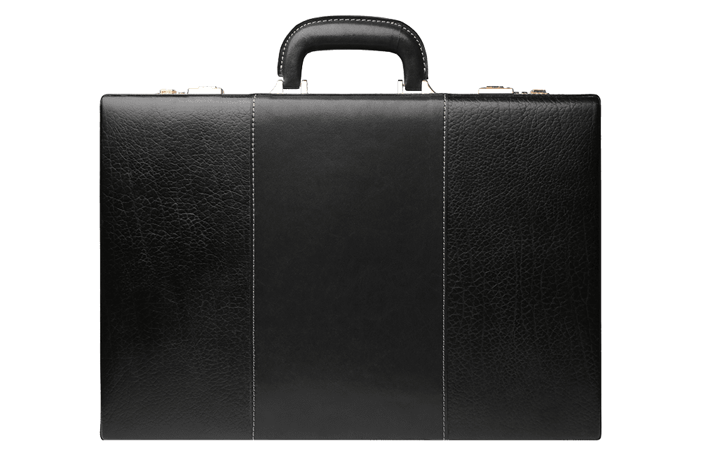 black briefcase
