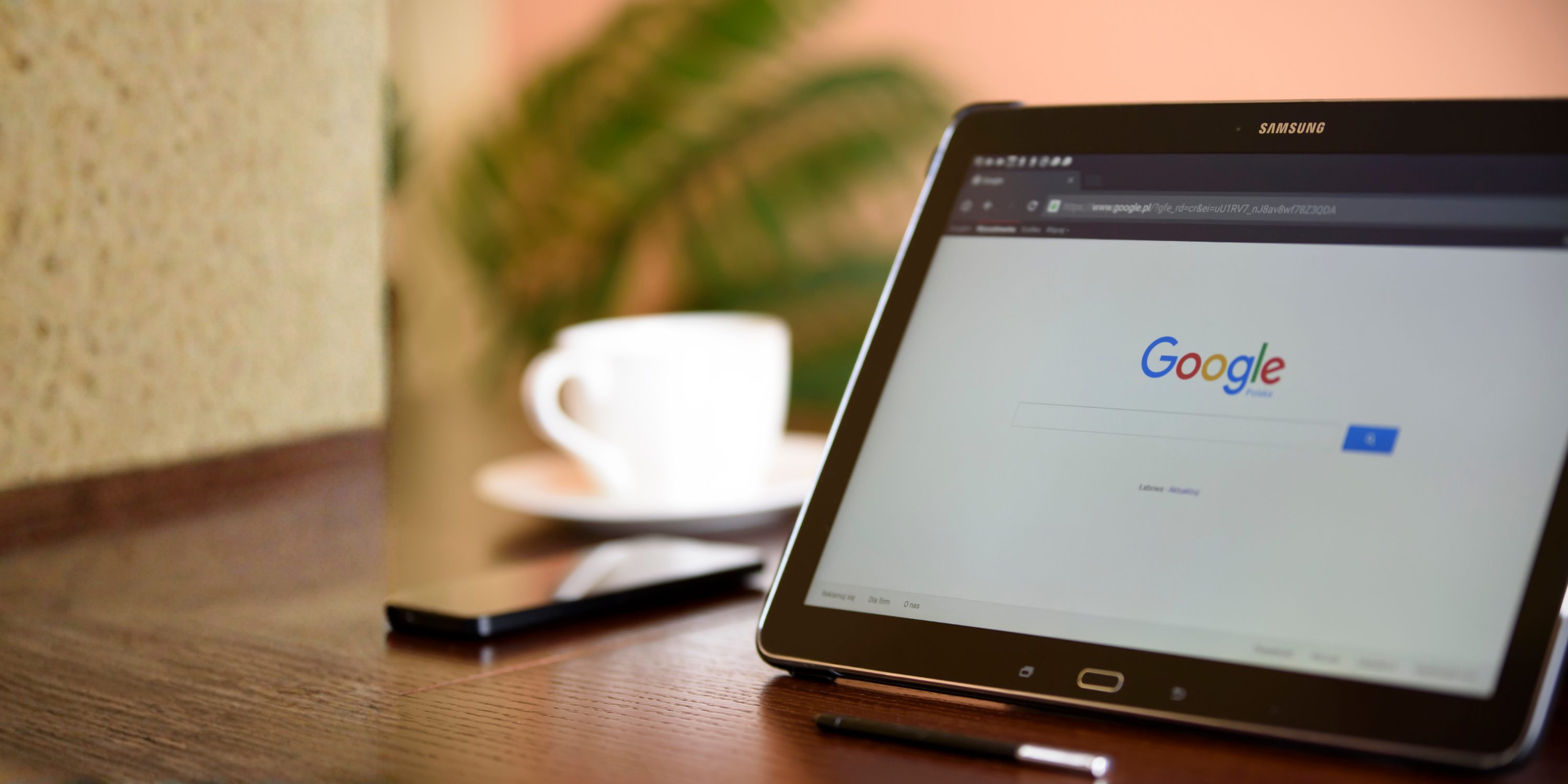 Laptop with Google Open