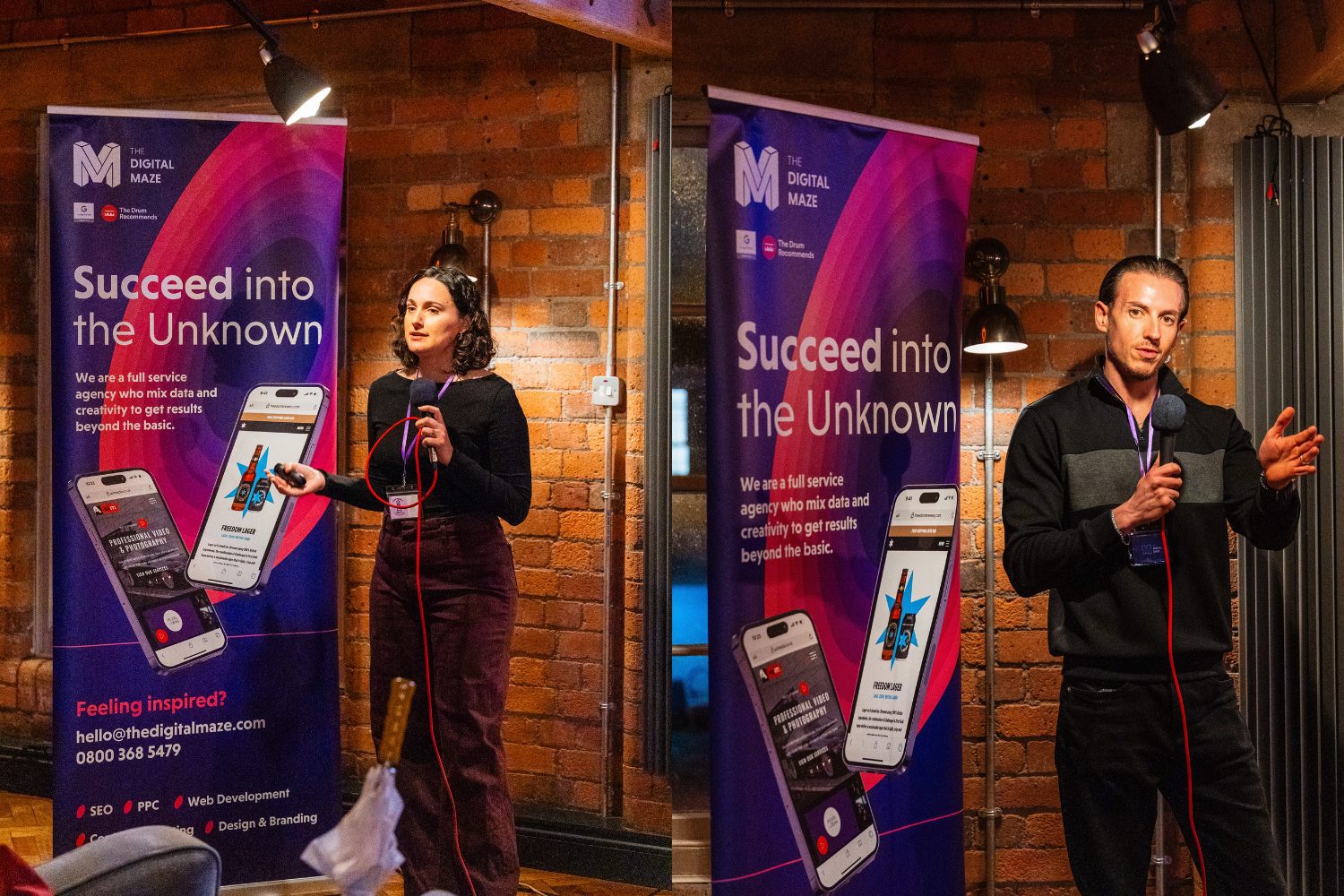 Two speakers at event