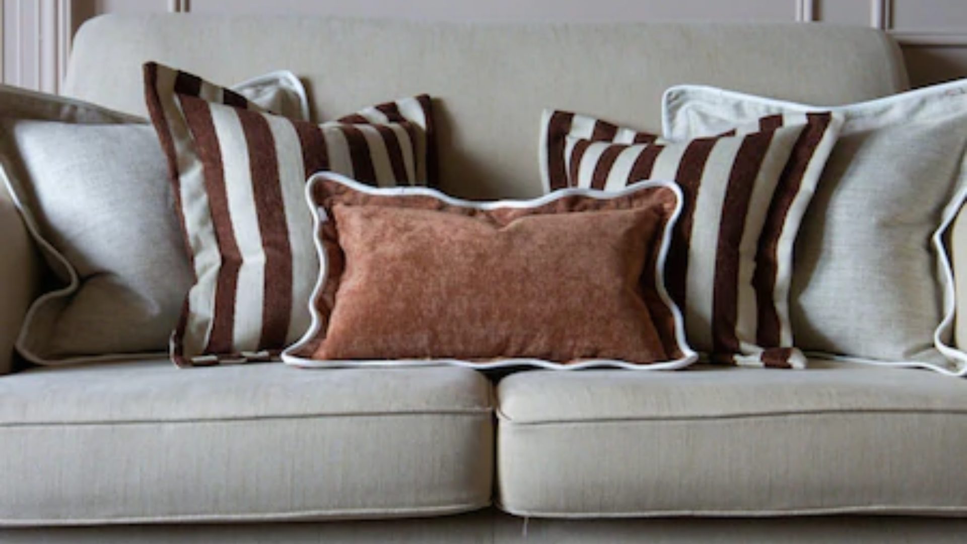 Sofa with cushions